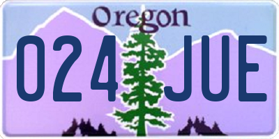 OR license plate 024JUE