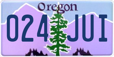 OR license plate 024JUI