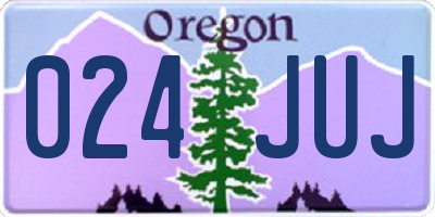 OR license plate 024JUJ