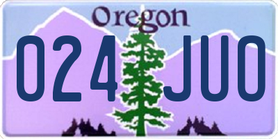 OR license plate 024JUO