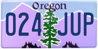 OR license plate 024JUP