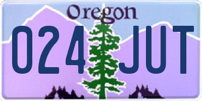 OR license plate 024JUT