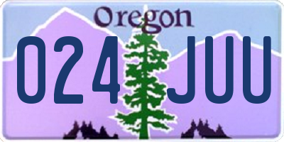 OR license plate 024JUU