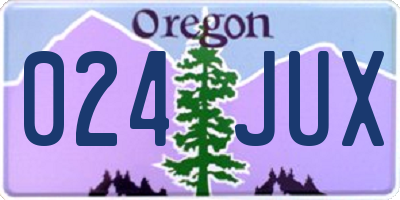 OR license plate 024JUX