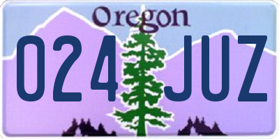 OR license plate 024JUZ