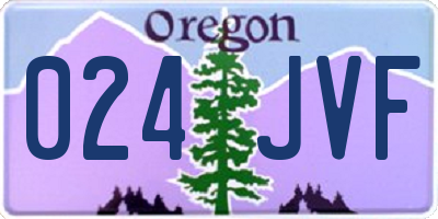 OR license plate 024JVF