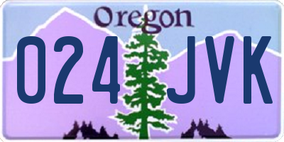 OR license plate 024JVK