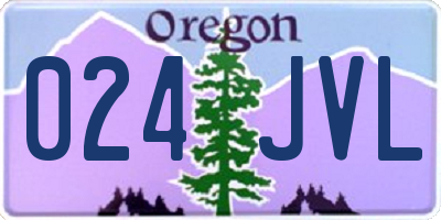 OR license plate 024JVL