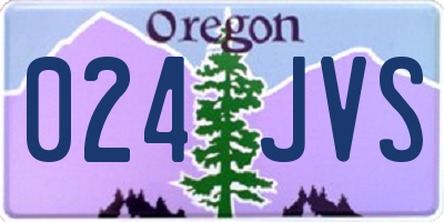OR license plate 024JVS