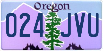 OR license plate 024JVU