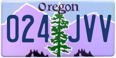 OR license plate 024JVV
