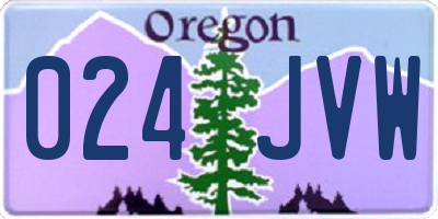 OR license plate 024JVW