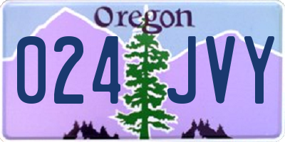 OR license plate 024JVY