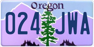OR license plate 024JWA