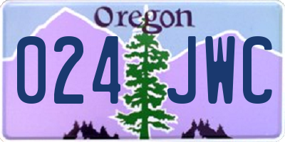 OR license plate 024JWC