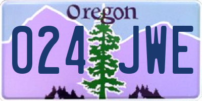 OR license plate 024JWE