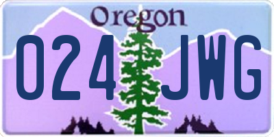 OR license plate 024JWG