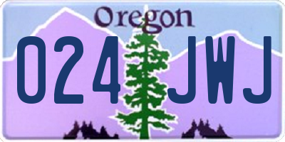 OR license plate 024JWJ