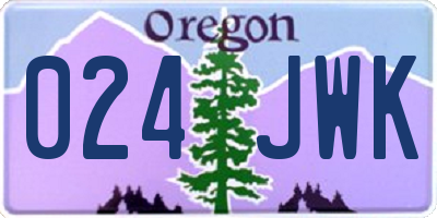 OR license plate 024JWK