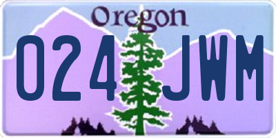 OR license plate 024JWM