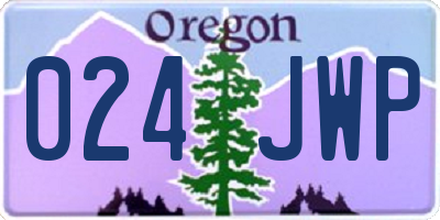 OR license plate 024JWP