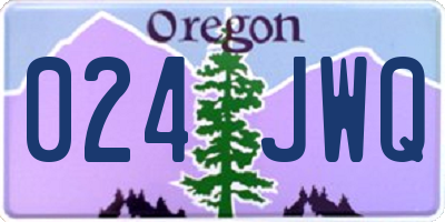 OR license plate 024JWQ