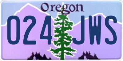 OR license plate 024JWS