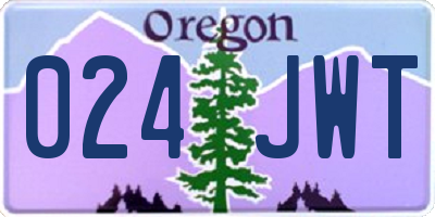 OR license plate 024JWT