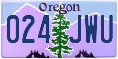 OR license plate 024JWU