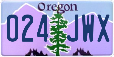 OR license plate 024JWX