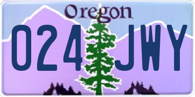 OR license plate 024JWY