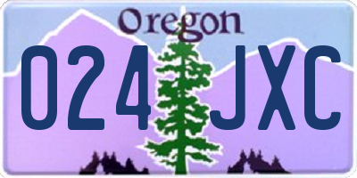 OR license plate 024JXC