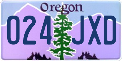 OR license plate 024JXD