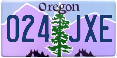 OR license plate 024JXE