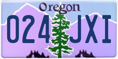 OR license plate 024JXI