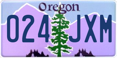 OR license plate 024JXM