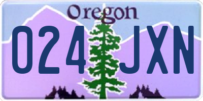 OR license plate 024JXN