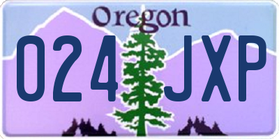 OR license plate 024JXP