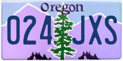 OR license plate 024JXS