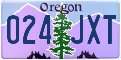 OR license plate 024JXT