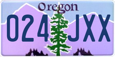 OR license plate 024JXX