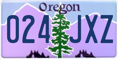 OR license plate 024JXZ