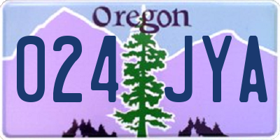 OR license plate 024JYA
