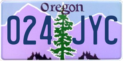 OR license plate 024JYC