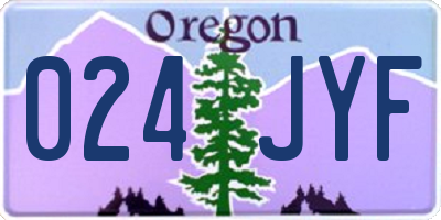 OR license plate 024JYF