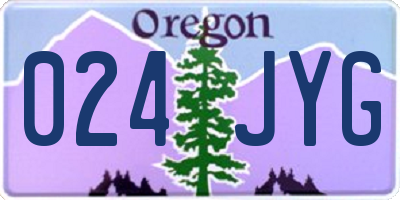 OR license plate 024JYG