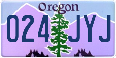 OR license plate 024JYJ