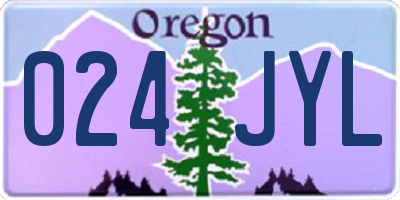 OR license plate 024JYL