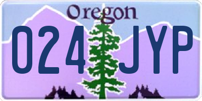 OR license plate 024JYP