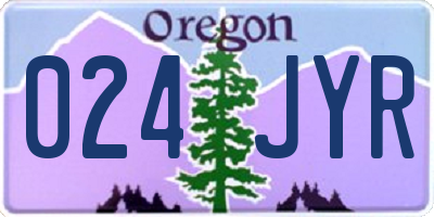 OR license plate 024JYR